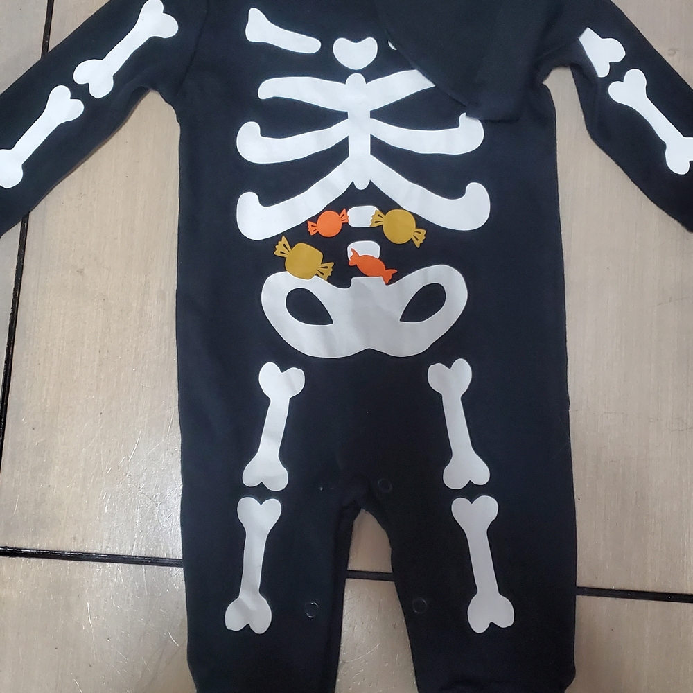 Skeleton Baby Onesie with Hat